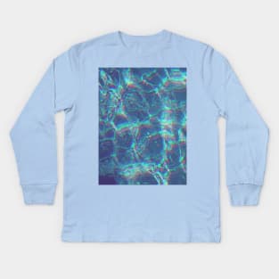 Seapunk Vaporwave Glitch Beach Kids Long Sleeve T-Shirt